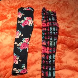 Girls Justice leggings, 2 pairs